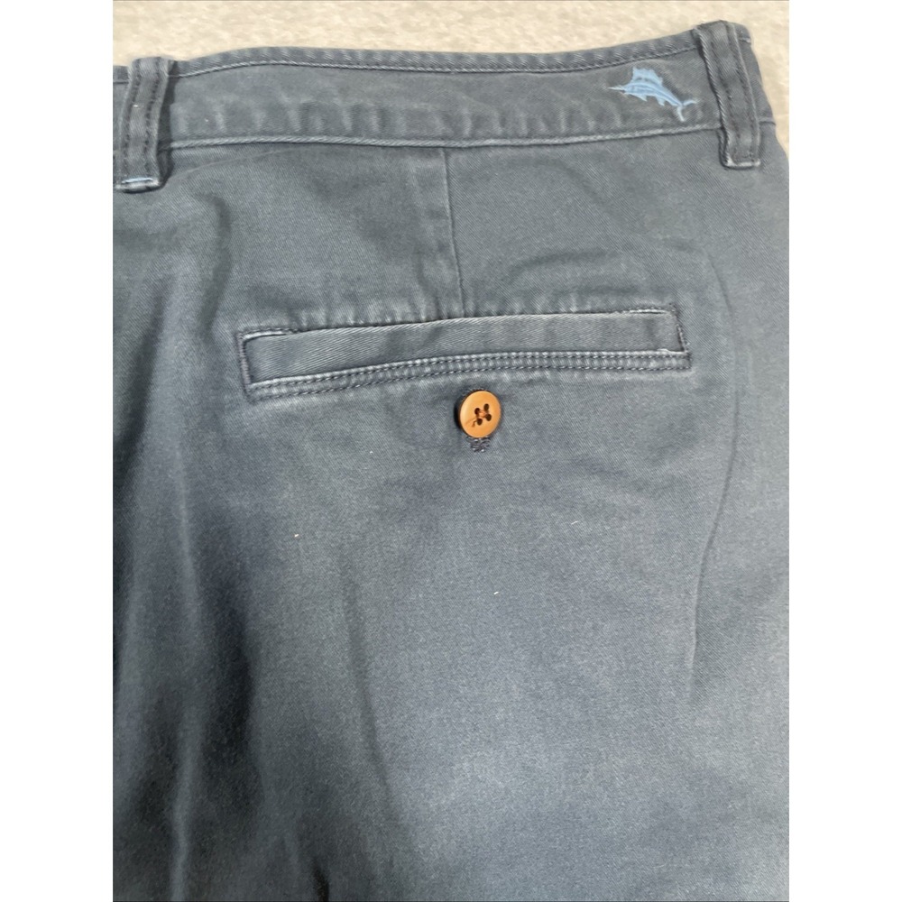 Tommy Bahama Shorts Green Teal Chino Bermuda Washed Pigment Dyed Casual Men's 38 - Picture 11 of 14